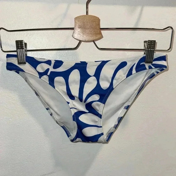 Solid & Striped The Eva Bottom - Azure Leaf Print - Picture 1 of 5